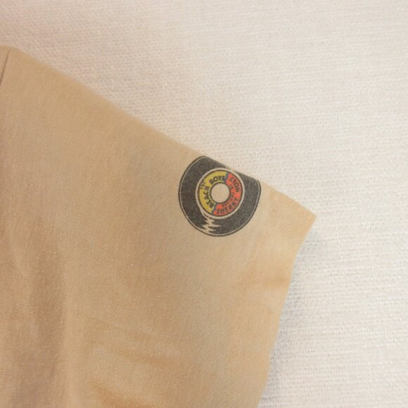 Vintage The Beach Boys Designs Single Stitch Tee Size M Tan - Picture 2 of 13